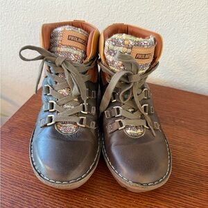 Pikolinos Dark Brown Leather Boots